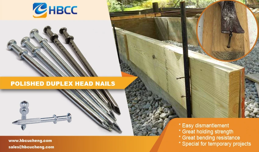 Duplex Scaffolding Nails features