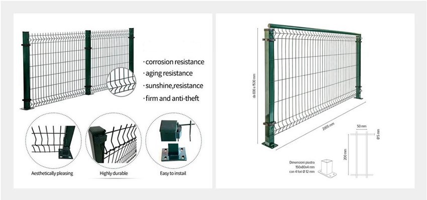 3D Curved Wire Mesh Fence specification